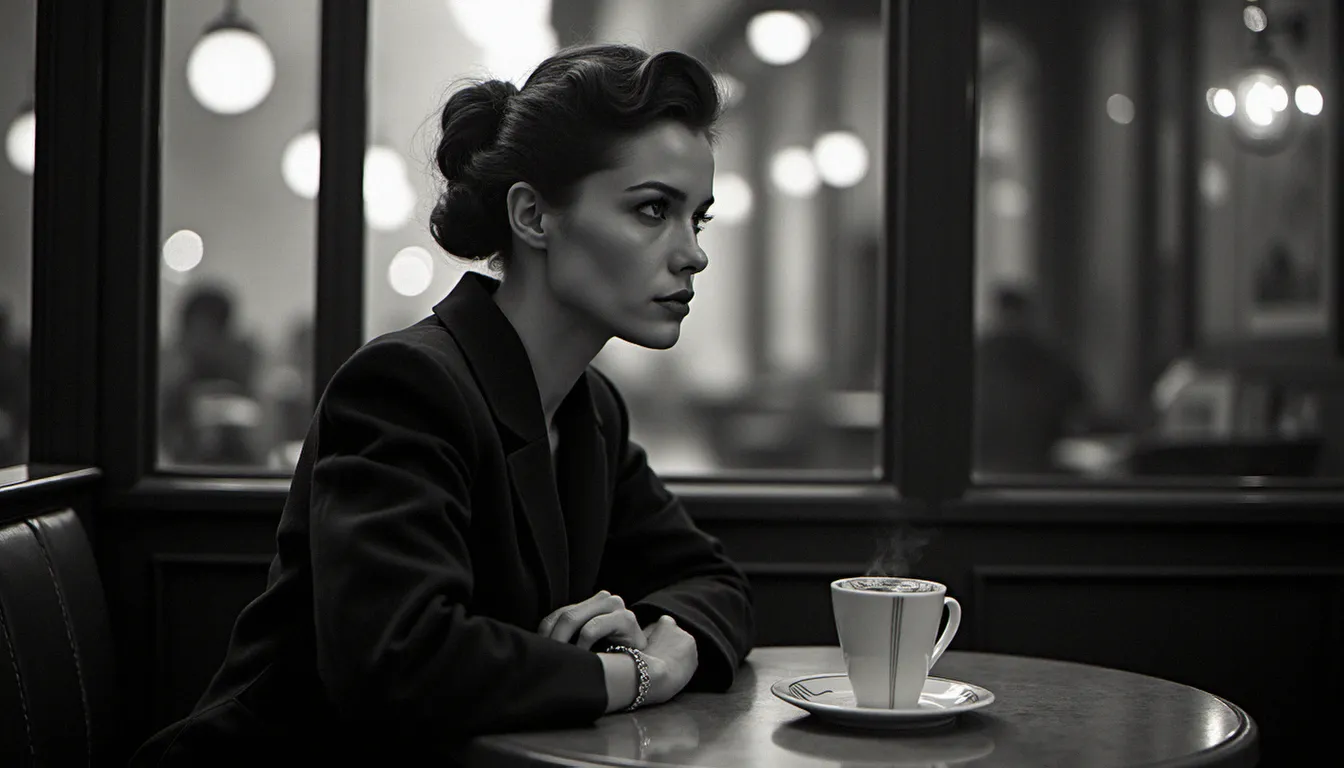 Femme élégante à Paris dans les années 1950, évoquant le parcours de Brigitte Auber et la génération de femmes marquées par le silence